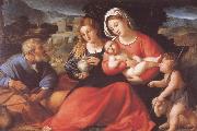 The Holy Family with Mary Magdalene and the Infant Saint John, Palma Vecchio